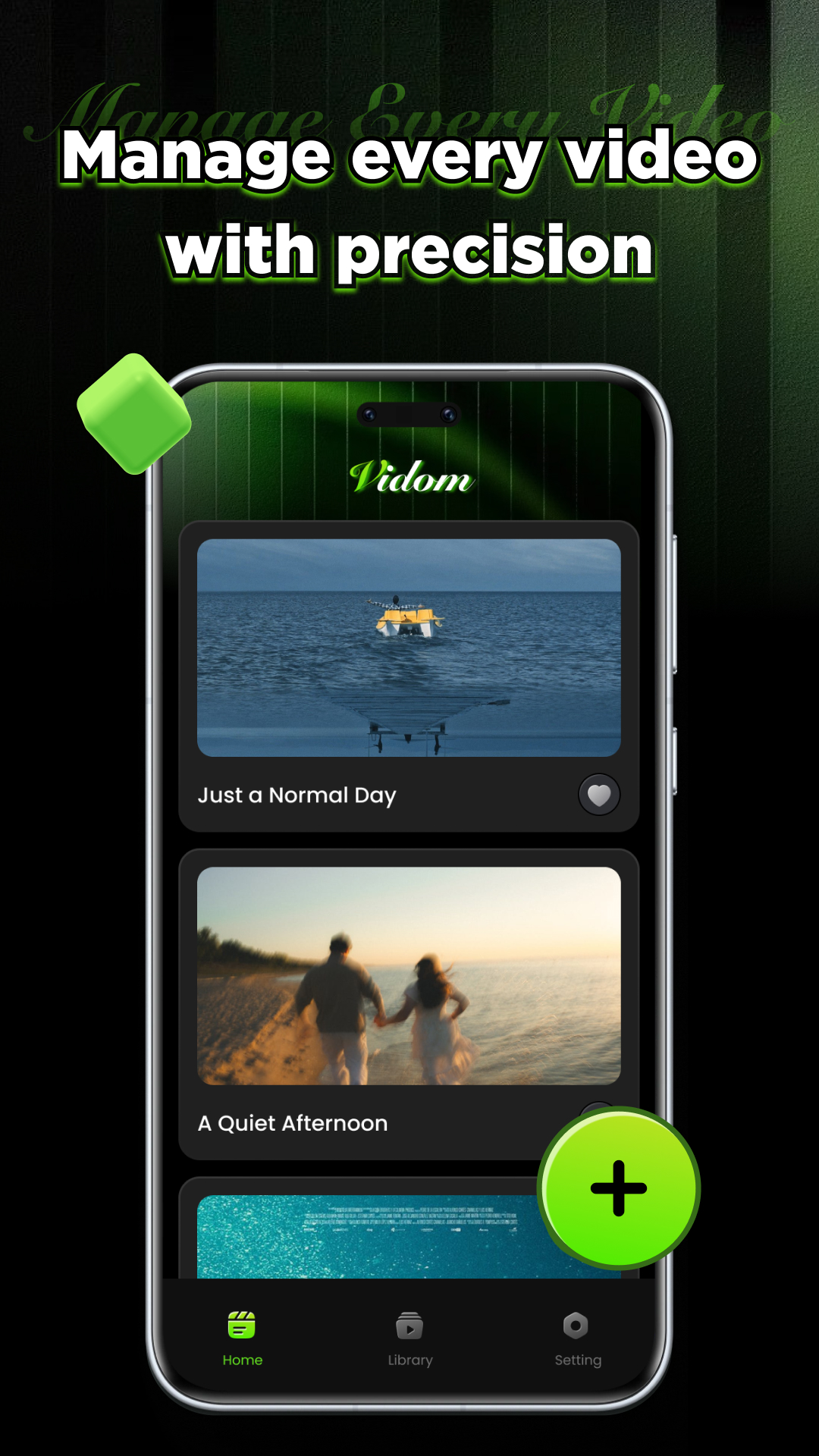 Vidom library screen